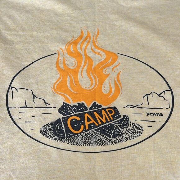 PrAna 🔥 Camp tee 🔥 NWT 🔥 yellow 🔥medium - Picture 1 of 5
